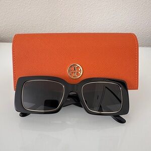 Tory Burch Black Sunglasses with Leather Case